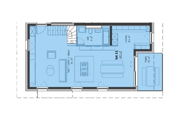 Duplex de 4.5 pièces avec balcons 10