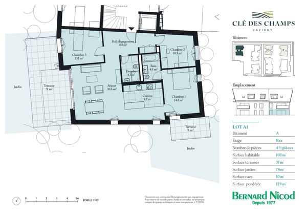 Nouvelle promotion : Appartement de 4.5 pièces avec terrasse et jardin 9