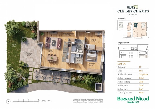 Appartement de 3.5 pièces avec terrasse et jardin 10