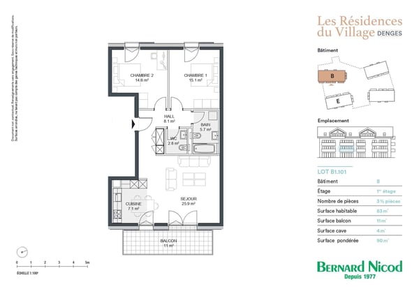 Nouvelle promotion : Appartement de 3.5 pièces avec balcon 12
