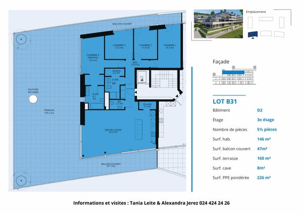 Nouvelle promotion : appartement de 5.5 pièces avec balcon couvert et terrasse 13