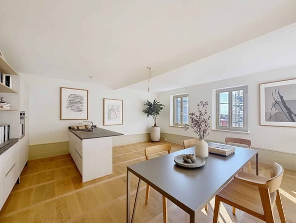 Dernier étage - Spacieux 1.5 pces 99 m2 + combles dans un immeuble ancien rénové 1