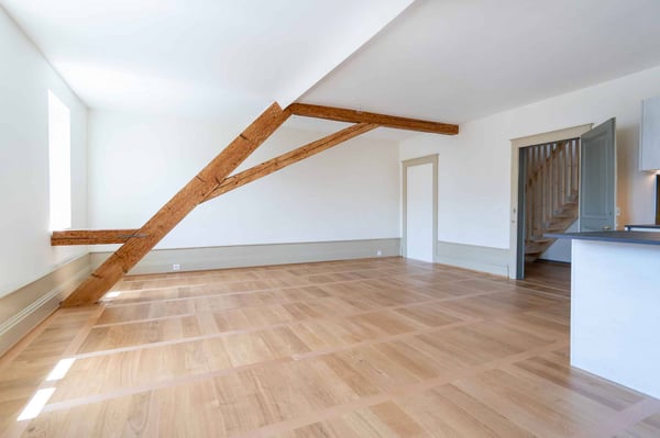 Dernier étage - Spacieux 3.5 pces 99 m2 + combles dans un immeuble ancien rénové 5