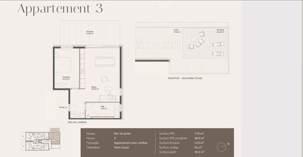 Appartement neuf à Vessy avec jardin et rooftop(THPE) 10