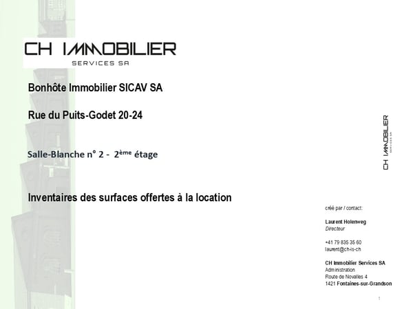 Salle blanche et espace industriel moderne de 118 m² à Neuchâtel 1