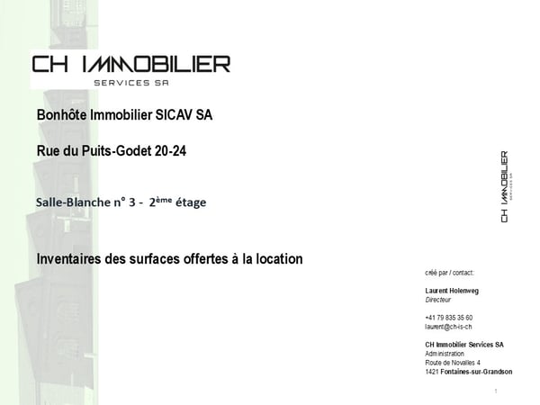 Salle blanche et espace industriel moderne de 480 m² à Neuchâtel 1