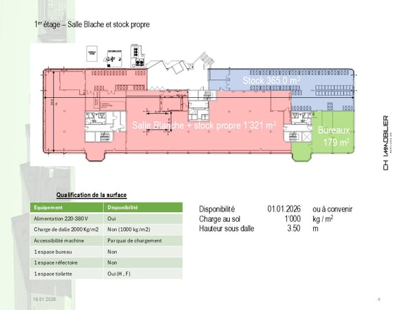 Sauberer Produktionsraum mit Versand- und Verpackungszone 28