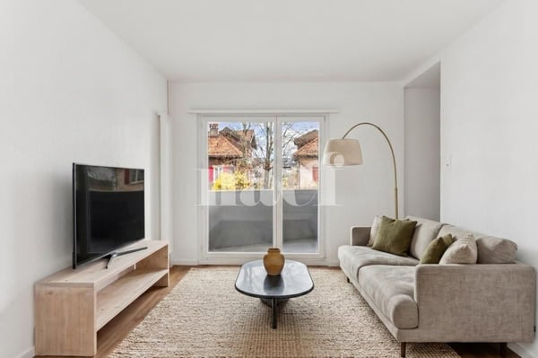 Appartement de 1 pièces entièrement rénové avec balcon au rez 1