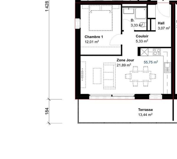 Appartements au centre de Saxon du 2,5 au 1.5 pièces 3