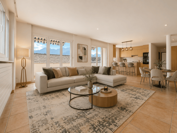 Bel et spacieux appartement de 3.5 pces avec magnifique vue sur les Dents-du-Midi et le lac. 6