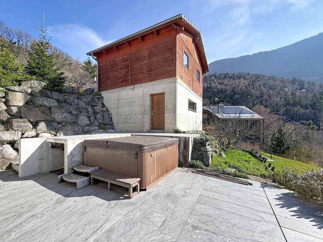 Magnifique villa d'architecte avec spectaculaire vue panoramique sur la plaine et les Dents-du-Midi