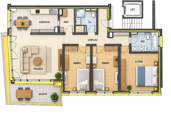 Helle 4.5-Zimmer-Wohnung mit Balkon und Garage in Dietikon 21