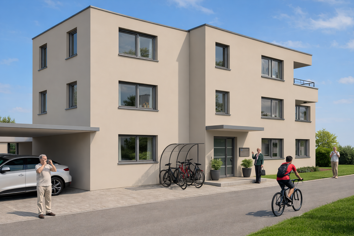 4.5 Zimmer-Wohnung mit sonnigem Garten und Carport