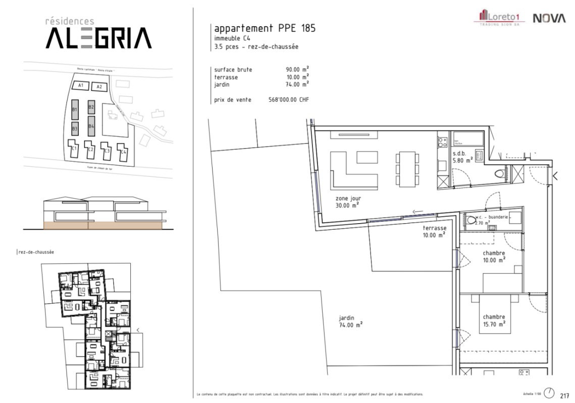 Alegria Uvrier - Appartement 185 jardin -