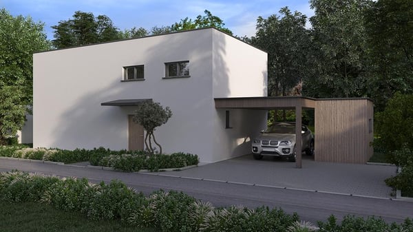 Maison individuelle contemporaine à construire ? Permis en force 4