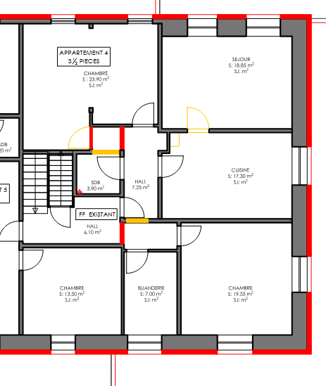 Magnifique 3,5 pièces entièrement rénové de 97 m² au coeur de Rossemaison 11