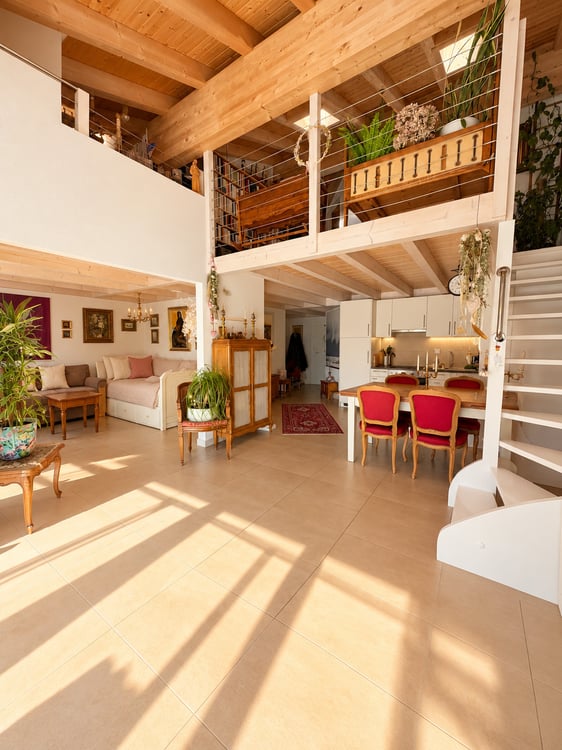 MAGNIFIQUE ATTIQUE DE 3.5 PIÈCES AVEC MEZZANINE ET GRAND BALCON À CHAMPLAN 3