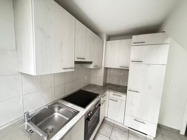 Grand appartement de 1.5 pièces avec salle de bain moderne et grande cuisine disponible ! 3