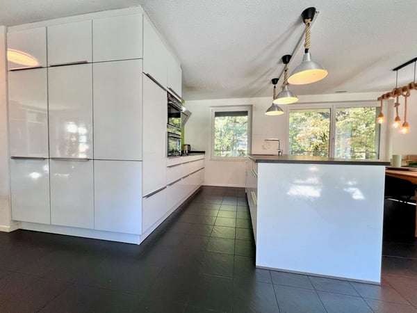 Grand appartement duplex en rez de jardin, immeuble Minergie 2