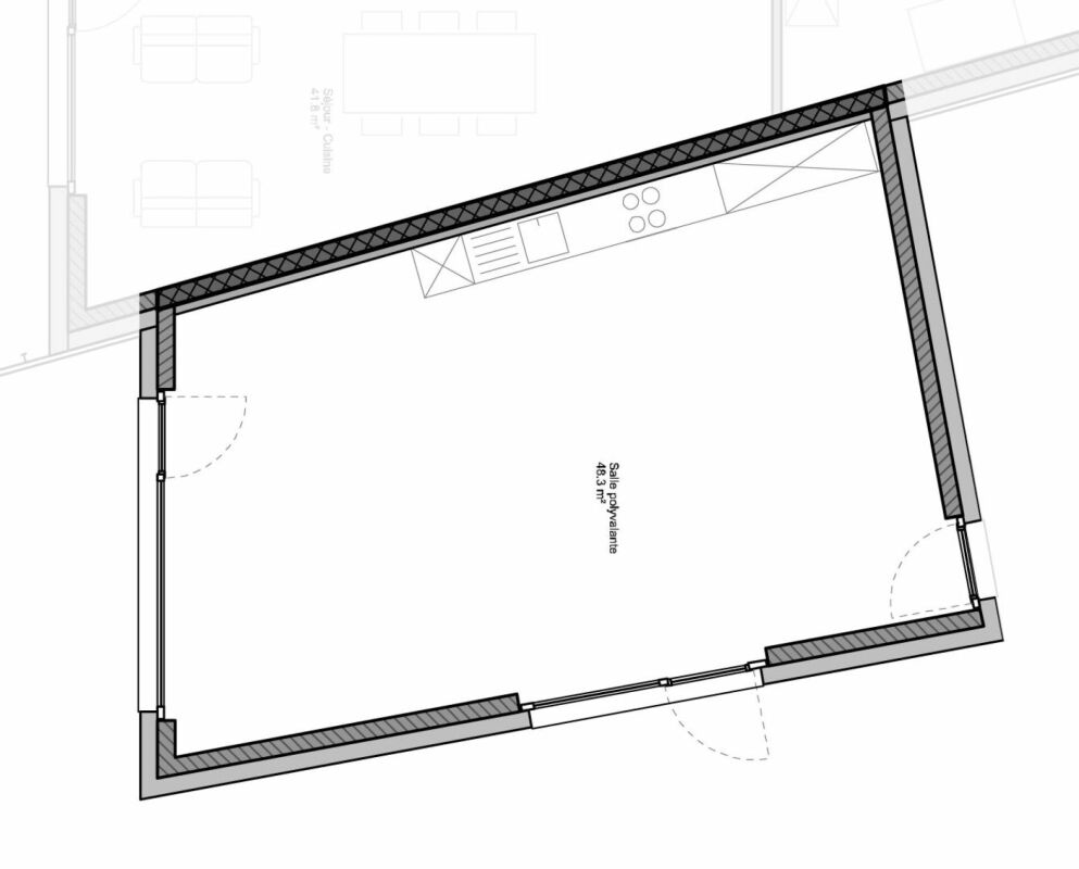 Administratif/Bureau de 48 m2 à Villeret