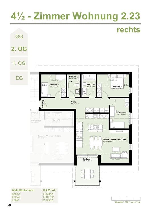 Moderne 4.5-Zimmer-Neubauwohnung im ruhigen Bleienbach 2