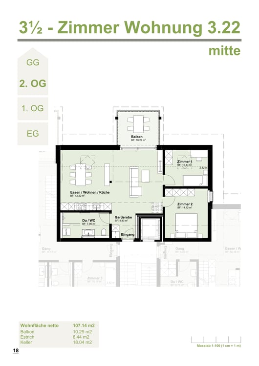 Grosszüge 3.5-Zimmer-Neubau-Wohnungmit offener Galerie in Bleienbach 2
