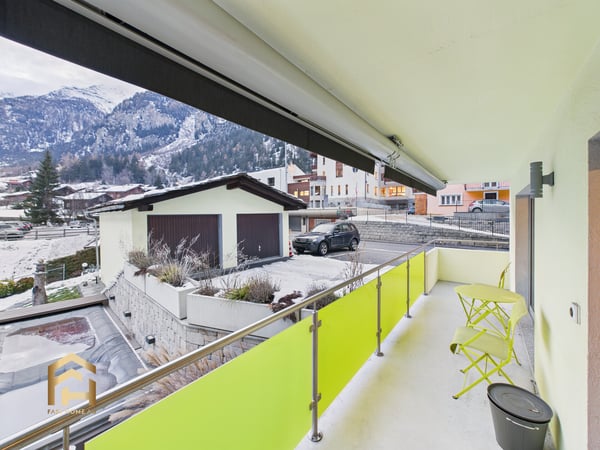 Moderne 1.5-ZWG mit Kamin, Balkon und Bergblick in St. Niklaus 13