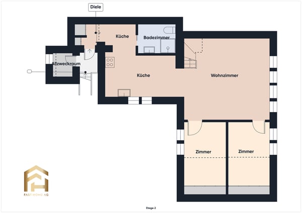 Altbau 1.5 ZWG mit Atelier im Herzen von Naters 11