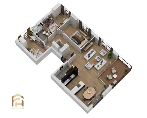 Geräumige 4.5 Zimmerwohnung im Erdgeschoss mit Gartenfläche 10
