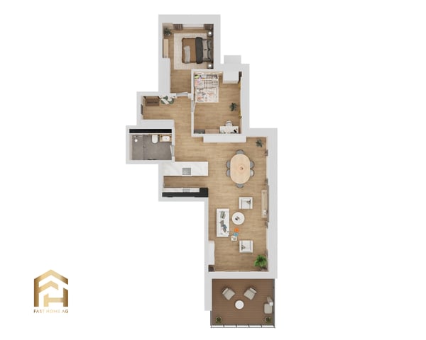 Erstbezug MFH Imbach 3.5 Zimmerwohnung 2