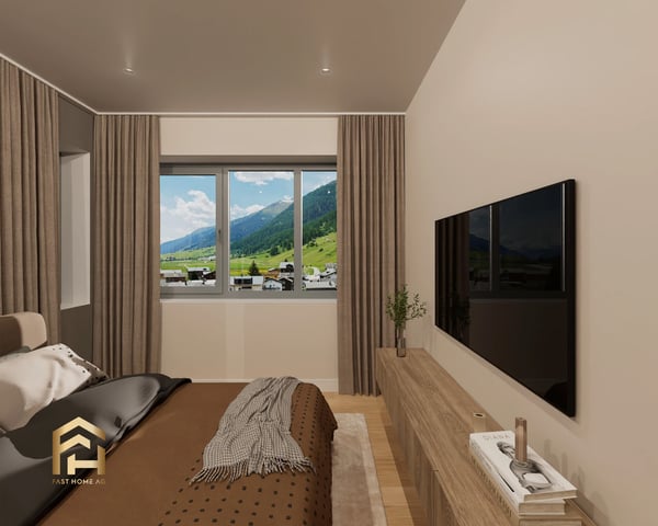 2.5-Zimmerwohnung mit Morgensonnen-Balkon im Obergeschoss 4