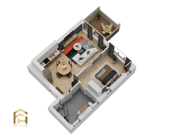 Kompakte 2.5-Zimmerwohnung mit Nordost-Balkon 10