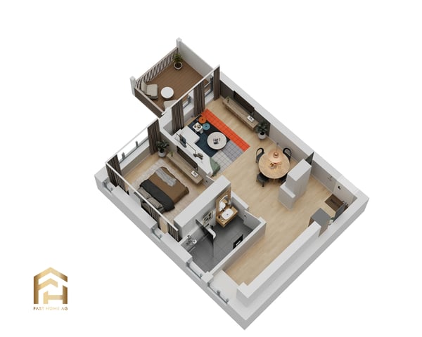 2.5-Zimmer-Dachwohnung mit Morgensonne und Bergblick 9
