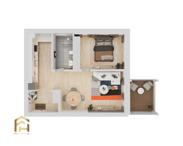 2.5-Zimmer-Dachwohnung mit Morgensonne und Bergblick 7