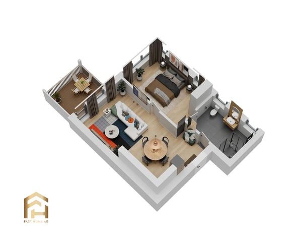 Helle 2.5-Zimmer-Dachwohnung in Ulrichen 9