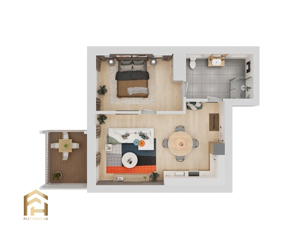 Helle 2.5-Zimmer-Dachwohnung in Ulrichen 7