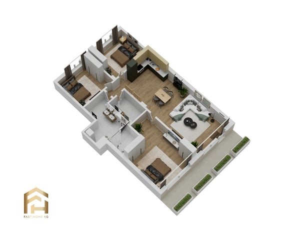 Modernes WG-Zimmer in 4.5-Zimmer-Wohnung in Naters 10