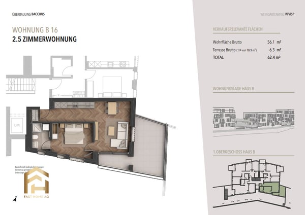 Wohnprojekt BACCHUS: Grosszügige 2.5 ZWG mit sonniger Terrasse 2