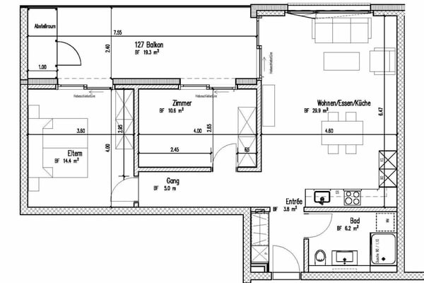 Attraktive 3½-Zimmer-Wohnung im Erdgeschoss 8