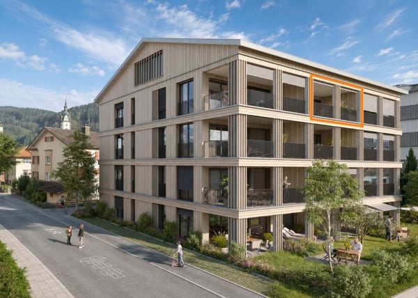 Erstvermietung - Exklusive 2½-Zimmer-Neubauwohnung mit verglastem Balkon