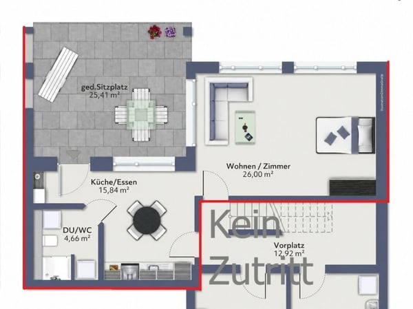 Helle 1½-Zimmer-Einliegerwohnung mit viel Privatsphäre 3