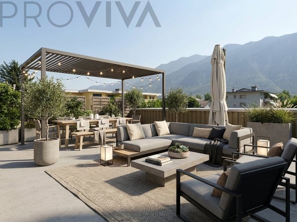 Einzigartige Wohnung mit eigener Terrasse (92 m²) im Herzen von Fully 1