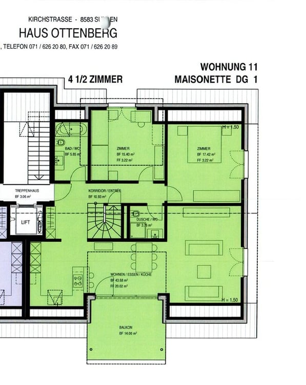 moderne 1 1/2-Zimmer Maisonettewohnung 11