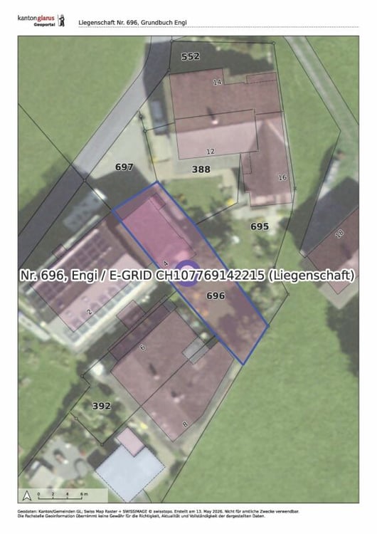 Wohn- oder Ferienhausteil mit Garten, Garage und traumhaften Ausblick an ruhiger Lage in Engi GL 10