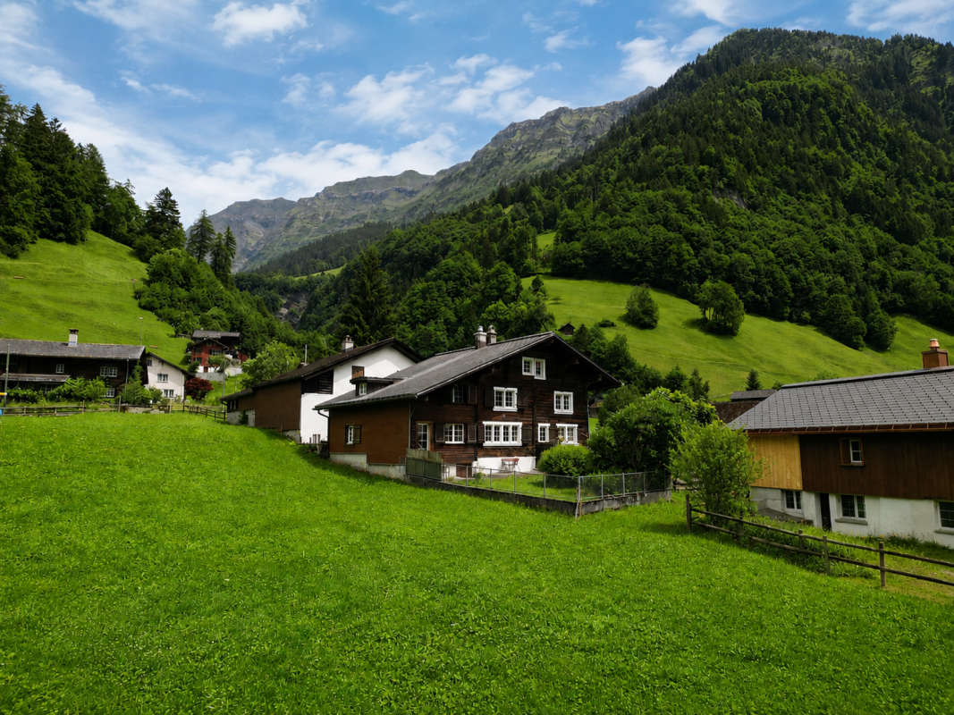 Wohn- oder Ferienhaushälfte mit Garten an ruhiger und sonniger Lage in Matt