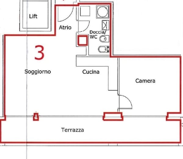 Lugano - Vendesi soleggiato appartamento di 2,5 locali 2