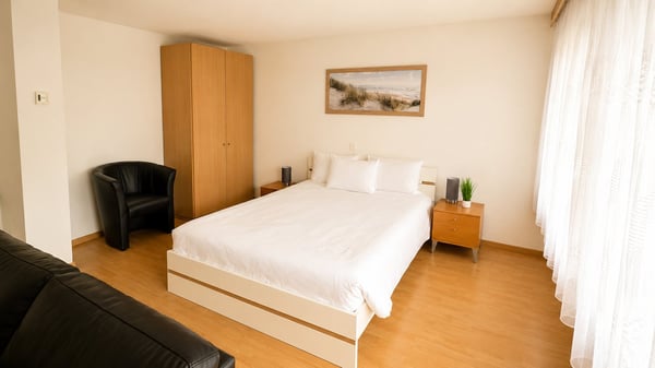 Möbliert wohnen im Herzen von Biel – 40 m², Balkon, Klima & Sauna 10
