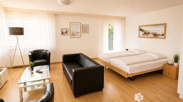Möbliert wohnen im Herzen von Biel – 40 m², Balkon, Klima & Sauna 4