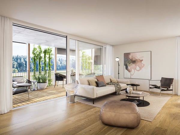 Moderne 4.5-Zi. Etagenwohnung mit gedecktem Sitzplatz und viel Sonne, zentrale Lage 4