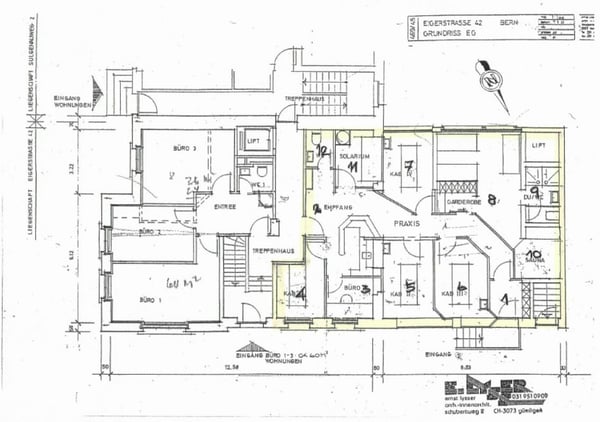 Eigerplatz - Helle und grosszügiger Gewerberaum mit 8 Zimmer zu vermieten! 12